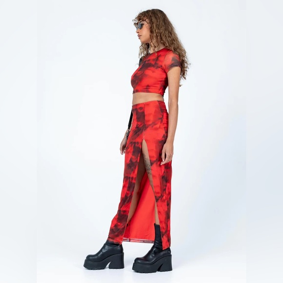 Rosie Mesh Set Red Multi Eco - Picture 3 of 5